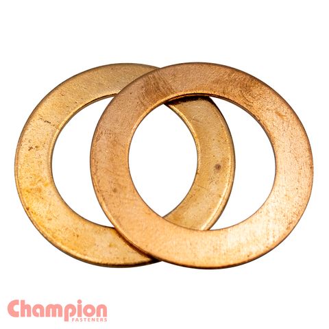 Washers Flat Copper 9/16x15/16x20G Pk100