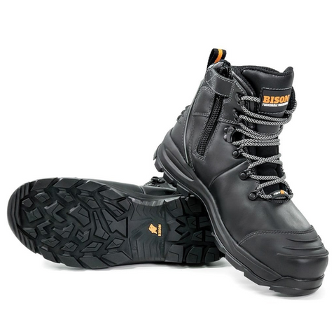 Bison XT Z/Side Safety Boot Black 10