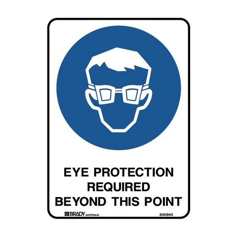 Sign Eye Protection 450mmx300mm Metal