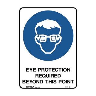 Sign Eye Protection 450mmx300mm Metal