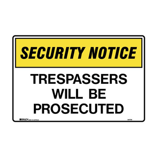 Sign Trespass Prosecuted 300x450mm Poly
