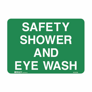Sign Shower & Eye Wash 450x600mm Poly