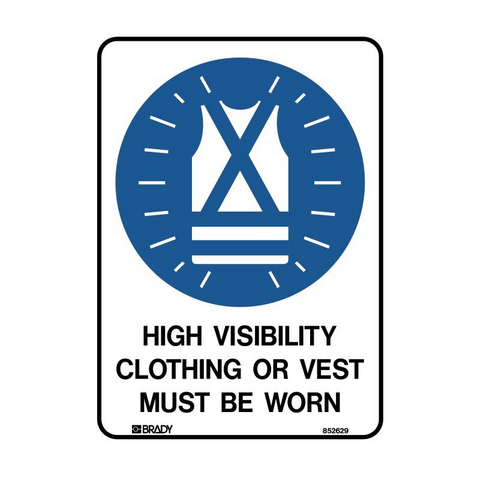 Sign Hi-Vis Vest/Clothin 600x450mm Metal