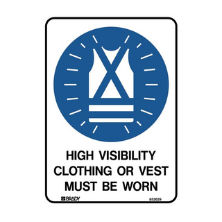 Sign Hi-Vis Vest/Clothin 600x450mm Metal