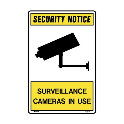 Sign Surveillance Camera 450x300mm Poly
