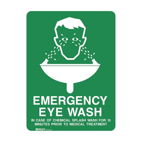 Sign Emergency Eye Wash 450x300mm Metal