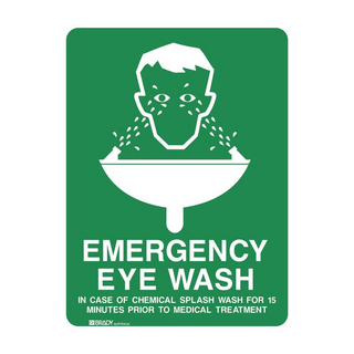 Sign Emergency Eye Wash 450x300mm Metal