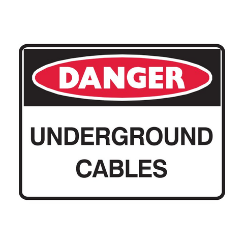 Sign Underground Cables 300x450mm Metal