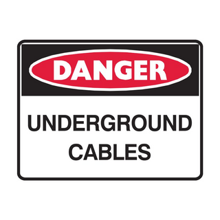 Sign Underground Cables 300x450mm Metal