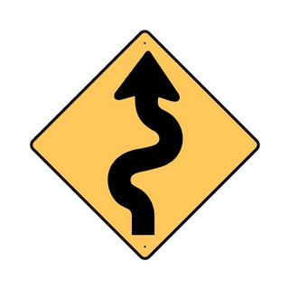 Sign Winding Road Symbol 600x600mm Metal
