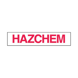 Sign Hazchem 125mm x 600mm Metal