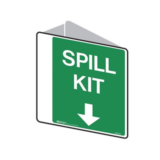 Double Sided Spill Kit Sign 225x225mm