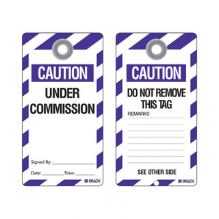 Caution Under Commision Tags Purple Pk25