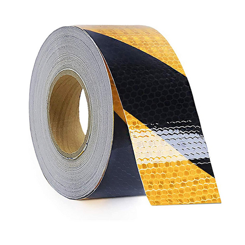 Reflective Tape Class1 - 75mm Blk/Y 4.5M