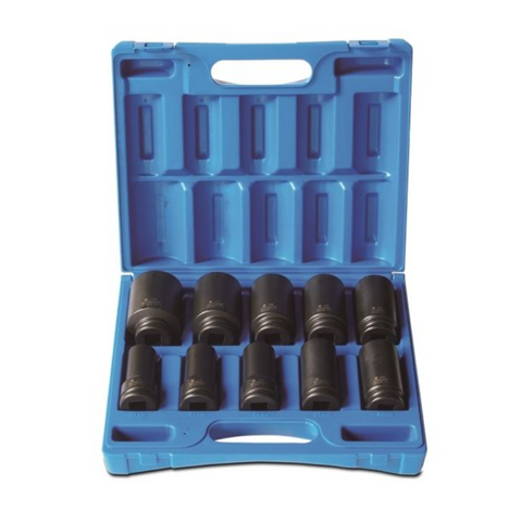 Impact Socket Set 3/4_Dr 10Pce Met Deep