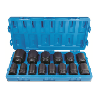 Impact Socket Set 1_Dr 14Pce Metric Deep