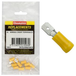 Crimp Terminals Blade Male Yellow 6.3mm