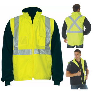 Vest 4in1 C/Back Reves Hi-Vis Y/Navy 2XL