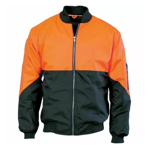 Flying Jacket w/Hood Hi-Vis O/Navy - 3XL