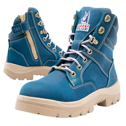 Steel Blue Boot Z/Side Ladies Blue 10