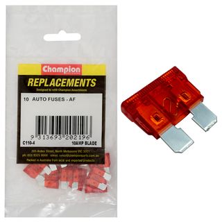 Champion Blade Fuse AF 10AMP Red Pk10