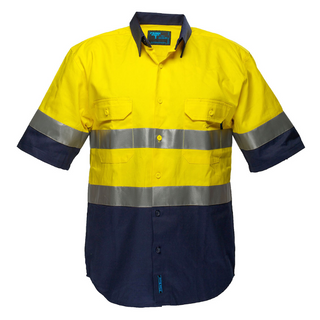 Shirt S/S Hi-Vis Tape 2-Tone Y/Navy S