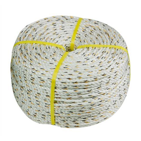 Silver Rope 10mmx125M Black/Yellow Fleck