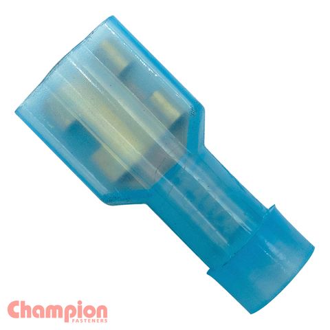 Crimp Terminals Blue Blade F 6.3mm Pk100