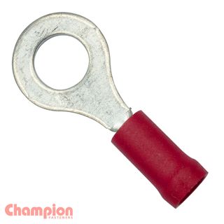 Crimp Terminals Red Ring 5mm Pk100