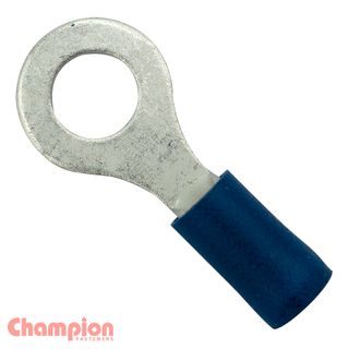 Crimp Terminals Blue Ring 5mm Pk100