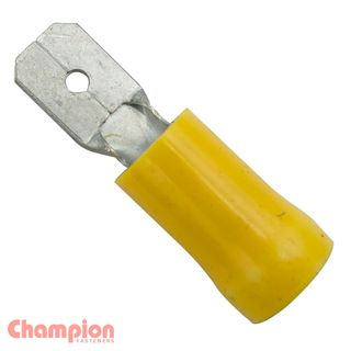 Crimp Terminals Yellow Blade M 6.3 Pk100