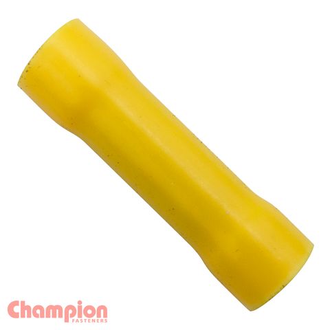 Crimp Terminals Yellow Butt Splice Pk100