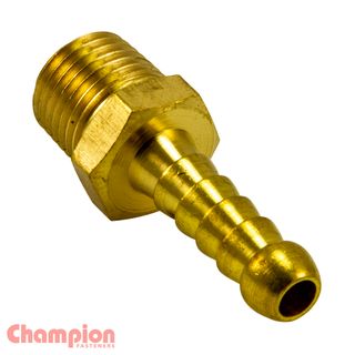 Brass Hose Tail Straight Male 3/16x1/8