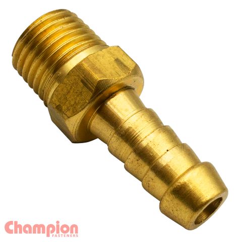 Brass Hose Tail Straight Male 3/4x1/2