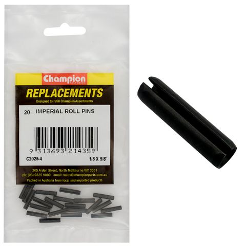 Champion Kit Roll Pins 1/8 x 5/8 Pk20