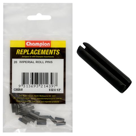 Champion Kit Roll Pins 5/32 x 1/2 Pk20