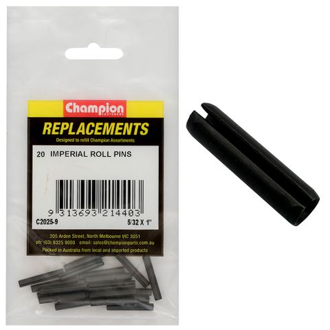 Champion Kit Roll Pins 5/32 x 1 Pk20