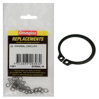 Champion Kit External Circlips 1/4 Pk20