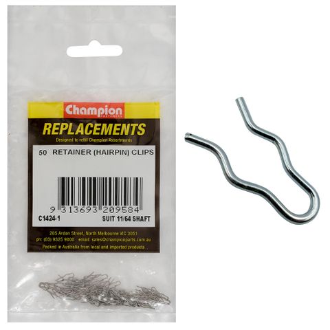 Champion Retainer Clips 11/64 Pk50