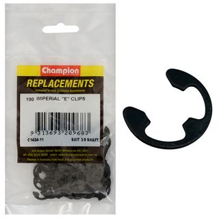 Champion E-Clip 3/8 Shaft (ETW3/8) Pk100