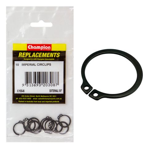 Champion Kit External Circlips 5/8 Pk10