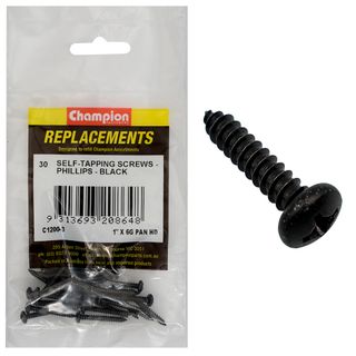 Self Tapp Screw Pan Phillip 3.5x25mm Blk