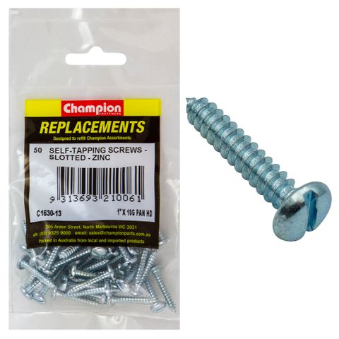 Self Tapp Screws Pan Slot 4.8x25mm Zinc