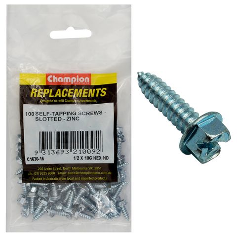 Self Tapp Screws Hex Combo 4.8x13mm Zinc