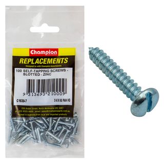 Self Tapp Screws Pan Slot 3.5x19mm Zinc