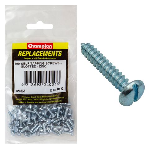 Self Tapp Screws Pan Slot 4.2x13mm Zinc