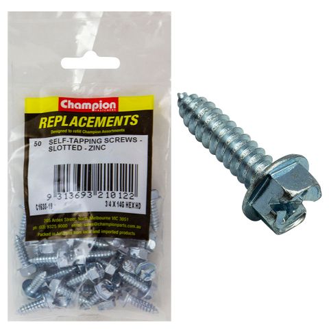 Self Tapp Screws Hex Combo 6.3x19mm Zinc