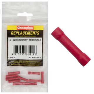 Crimp Terminals Butt Splice Red Pk10