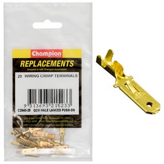 Crimp Terminal Male Lance Push On Pk20