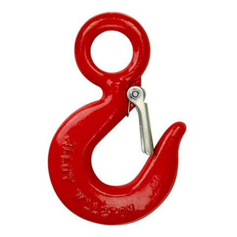 Hoist Hook Alloy Eye w/Safety Latch 1T